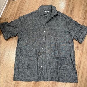 Casual Charcoal Button Down Shirt